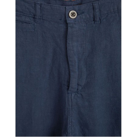 100% Linen Trousers Navy Blue - Portuguese Flannel