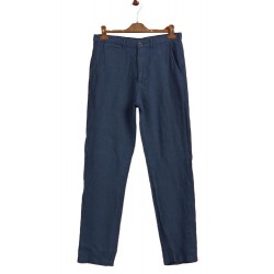 100% Linen Trousers Navy Blue - Portuguese Flannel 2