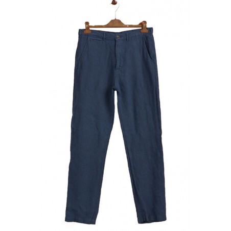 Hose 100% Leinen marineblau - Portuguese Flannel