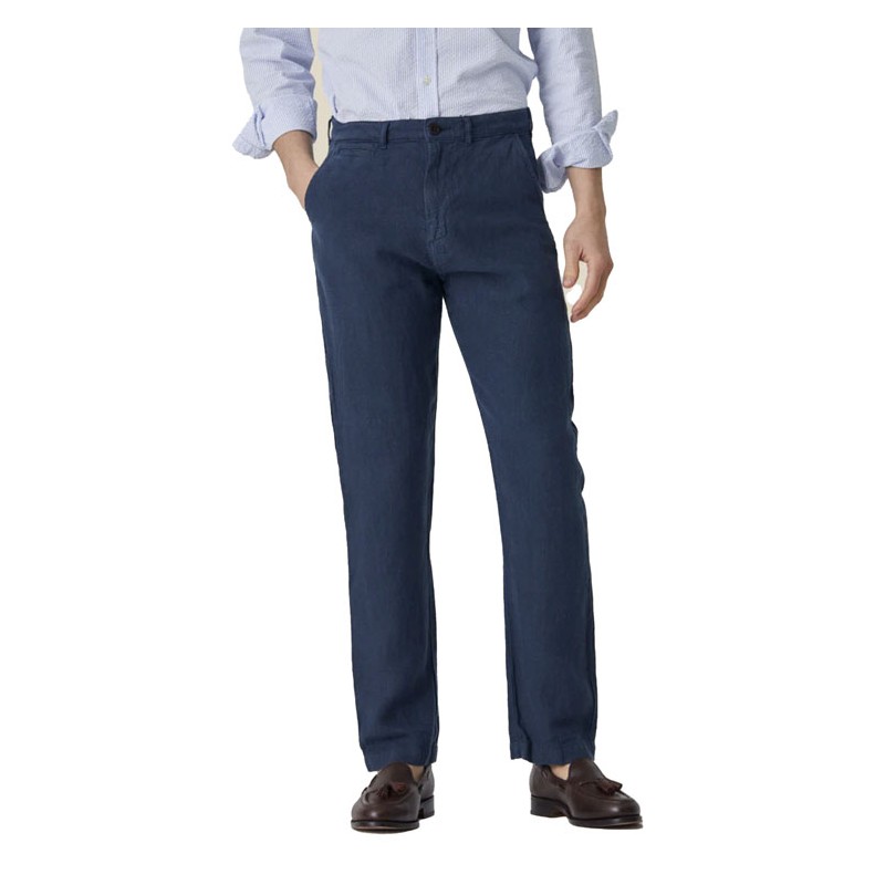 Hose 100% Leinen marineblau - Portuguese Flannel