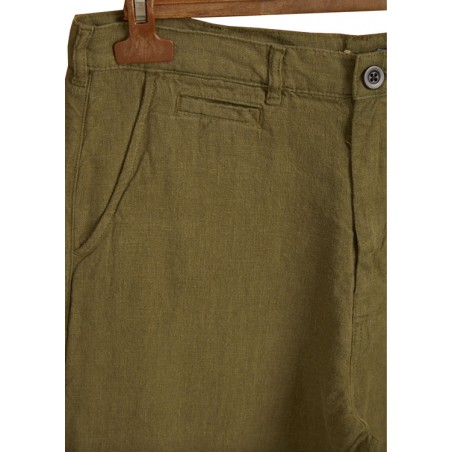 Pantalon 100% lin olive - Portuguese Flannel