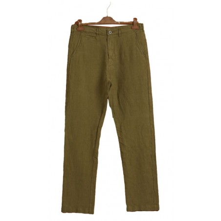 Pantalon 100% lin olive - Portuguese Flannel