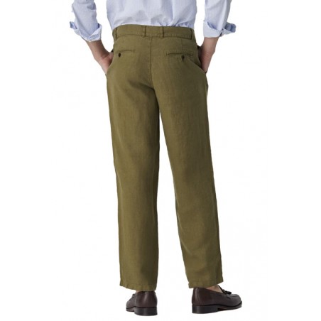 Pantalon 100% lin olive - Portuguese Flannel