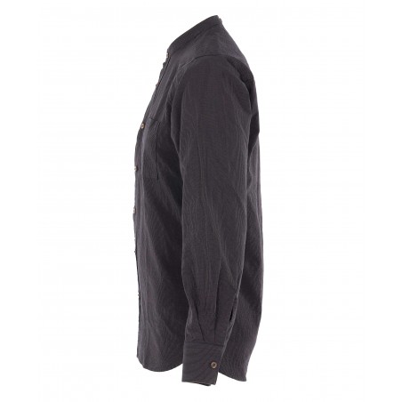 Hemd met Mao-kraag 1923 Buccanoy Shirt Waidoso blue - Pike Brothers