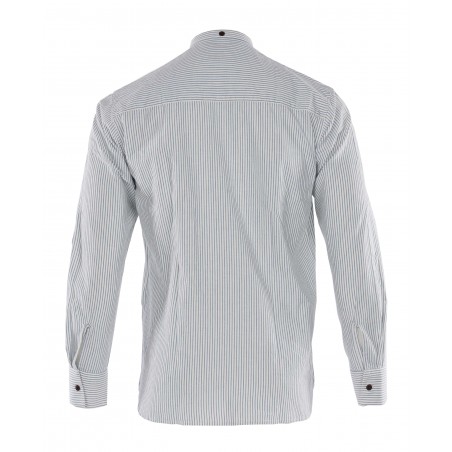 1923 Buccanoy Shirt Beaumont White Mandarin Collar Shirt - Pike Brothers
