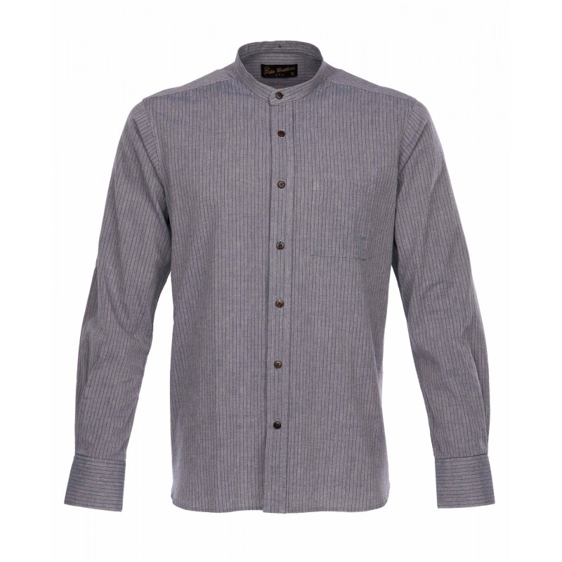 Chemise col mao 1923 Buccanoy Shirt grey...