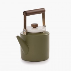 Teekanne aus emailliertem Stahl Olive - Barebones Living