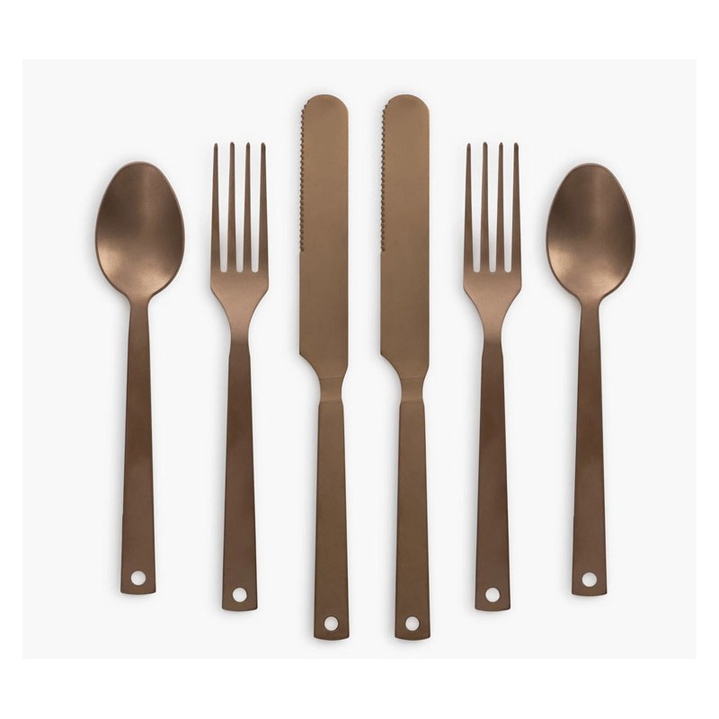 Koperkleurig bestek set - Barebones Living