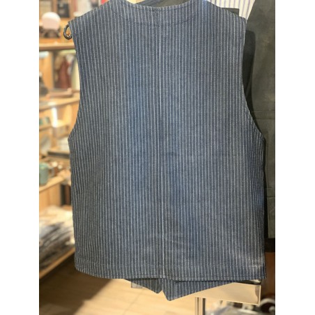 Blauw gestreept vest - 1937 Roamer Vest blue wabash Pike Brothers - 2de hands