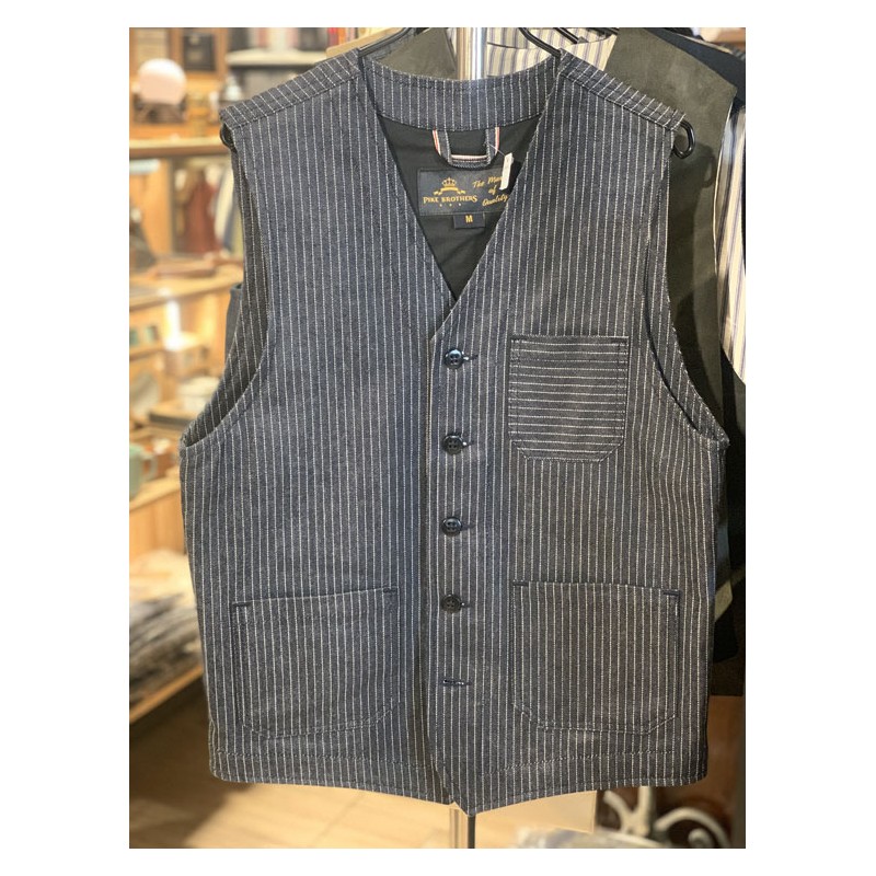 Blauw gestreept vest - 1937 Roamer Vest blue...