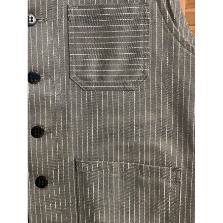 Grijs gestreept gilet - 1937 Roamer Vest Grey wabash Pike Brothers - 2de hands