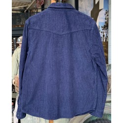 CHEMISE « JIMMY » VELOURS MARINE - Tonton & Fils - 2ème Main 2