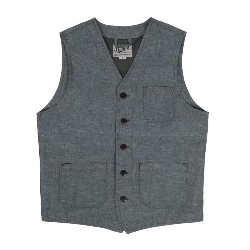 Gilet 1937 Roamer Vest smoke grey - Pike Brothers