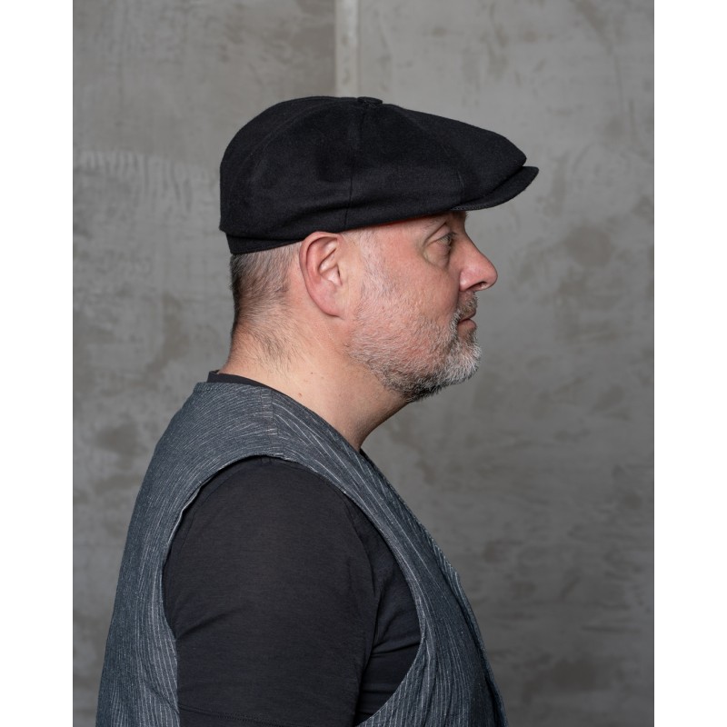 1928 Newsboy Cap Moleskin sulphur black – Pike...