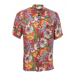 1937 Roamer Shirt short sleeve Naupaka red - Pike Brothers