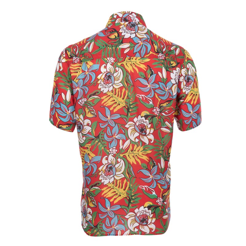 1937 Roamer Shirt short sleeve Naupaka red -...