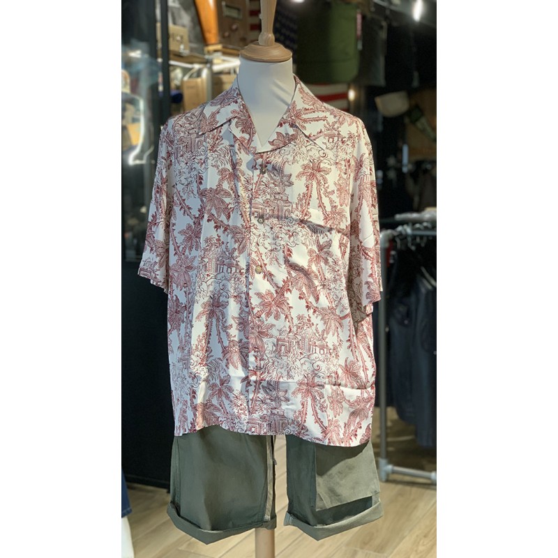 HAWAIIAANS HEMD "RED JAPAN" - Fleurs de Bagne