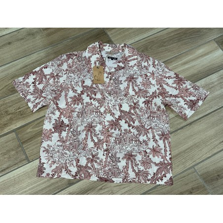 HAWAIIAANS HEMD "RED JAPAN" - Fleurs de Bagne