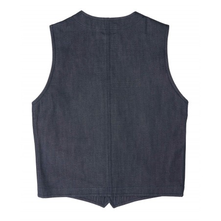 Blauw Denim Gilet - 1937 Roamer Vest 11oz metaal Pike Brothers