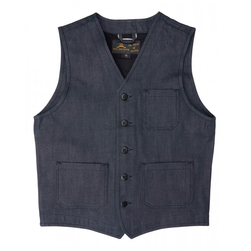 Blaue Denim-Weste – 1937 Roamer Vest 11oz metal...