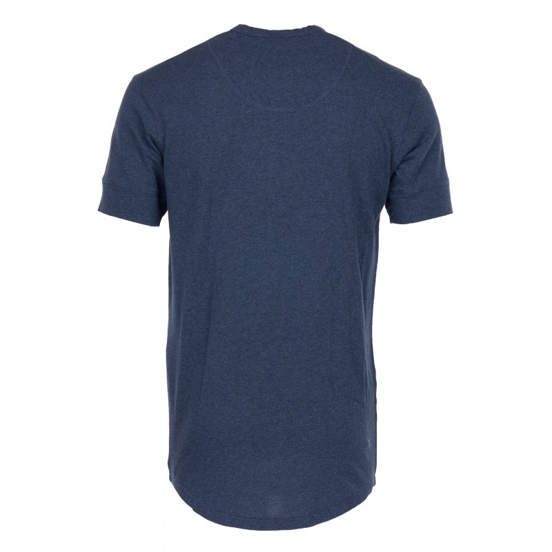 Henley T-shirt met knoopsluiting en korte...