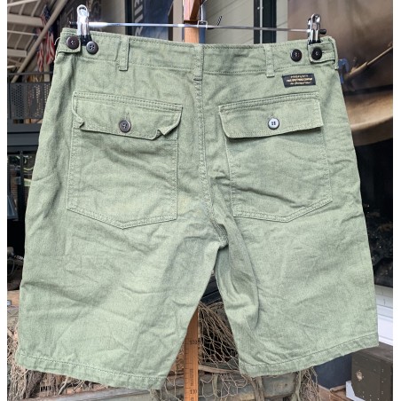 1962 OG-107 Olive Green Cotton Shorts — Pike Brothers — Second-Hand