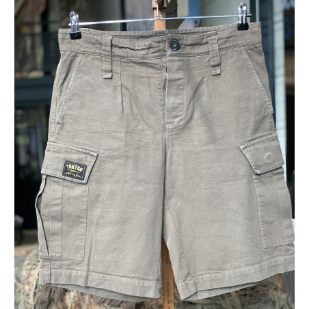 SHORT « DE BROUSSE » CANVAS KAKI - Tonton & Fils  - 2ème Main