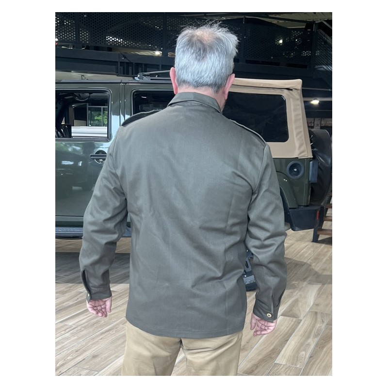 Militärhemd 100 % Baumwolle khaki – Tonton et Fils