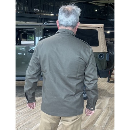 Militärhemd 100 % Baumwolle khaki – Tonton et Fils