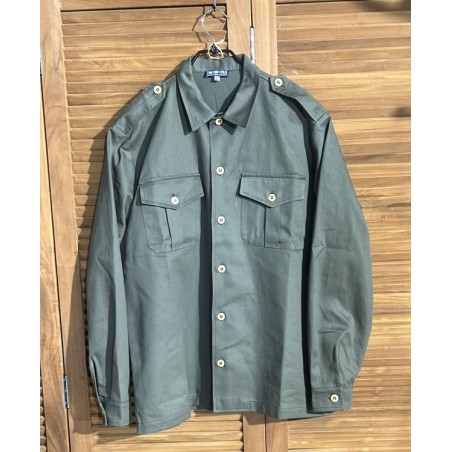 Militärhemd 100 % Baumwolle khaki – Tonton et Fils