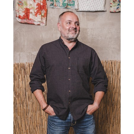 Chemise 1963 Saw Tooth Shirt Navajo blue - Pike Brothers