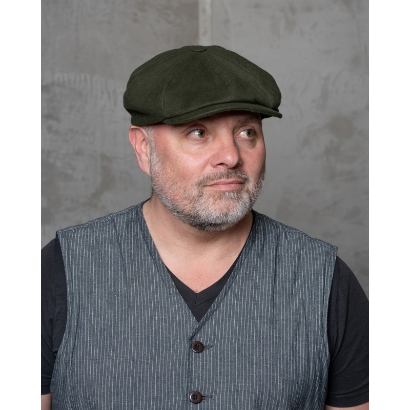 Mütze 1928 Newsboy Cap Moleskin moss – Pike...