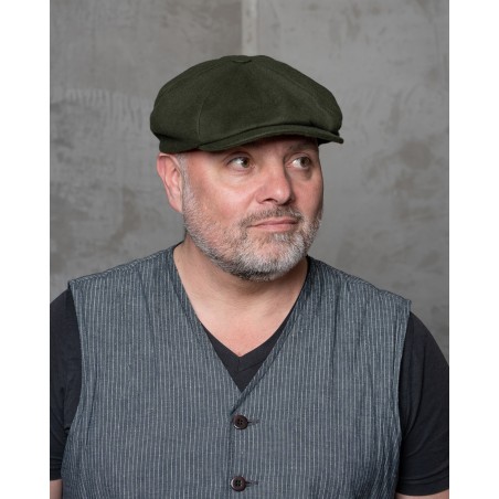 Casquette 1928 Newsboy Cap Moleskin moss – Pike Brothers