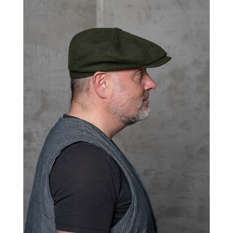 Casquette 1928 Newsboy Cap Moleskin moss – Pike...