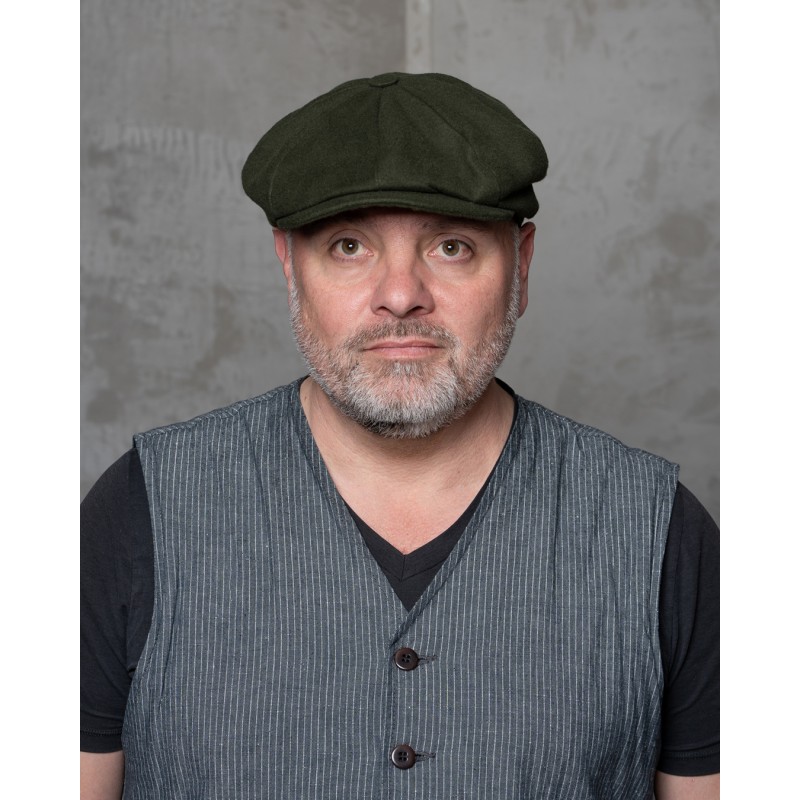 Mütze 1928 Newsboy Cap Moleskin moss – Pike...