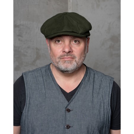 Casquette 1928 Newsboy Cap Moleskin moss – Pike Brothers