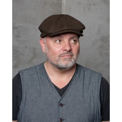 Mütze 1928 Newsboy Cap Moleskin soil brown – Pike Brothers