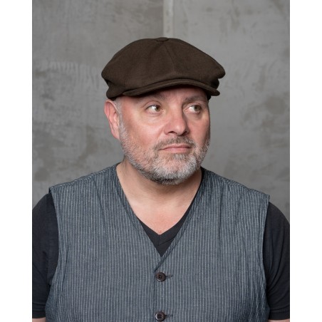1928 Newsboy Cap Moleskin soil brown – Pike Brothers