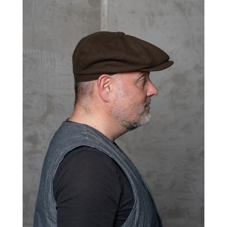 1928 Newsboy Cap Moleskin soil brown – Pike Brothers