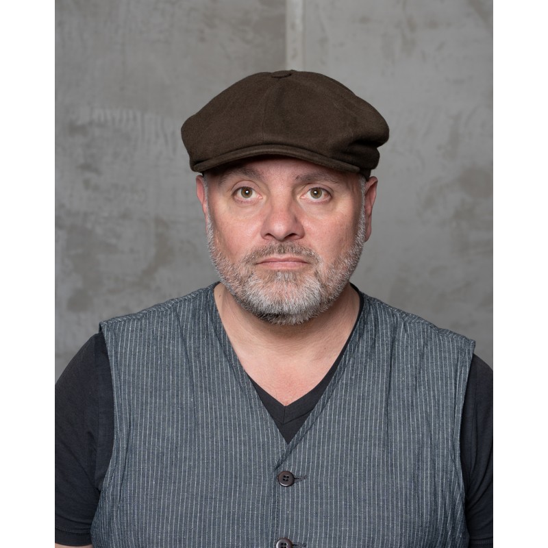 1928 Newsboy Cap Moleskin soil brown – Pike...