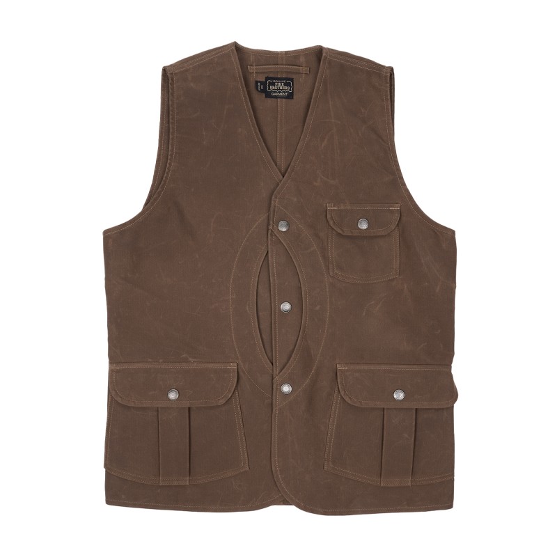 Weste 1928 Hunting Vest waxed sand - Pike Brothers