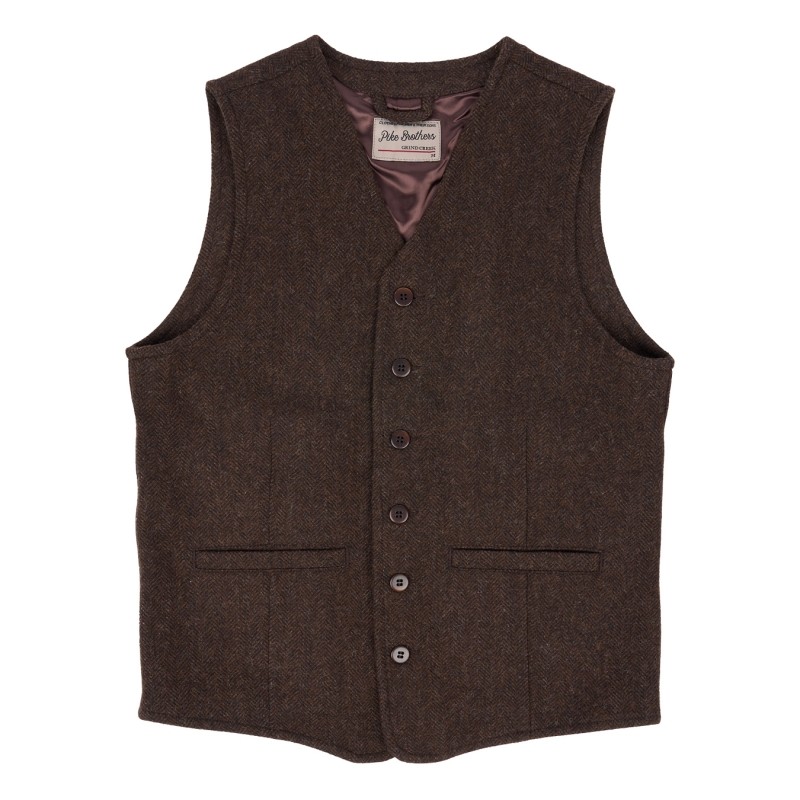 Wollweste 1905 Hauler Vest Upland brown - Pike...