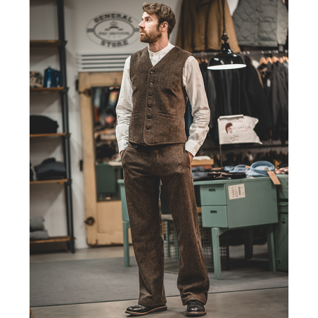 Englische Wollhose Braun – 1923 Buccanoy Pant Upland brown – Pike Brothers