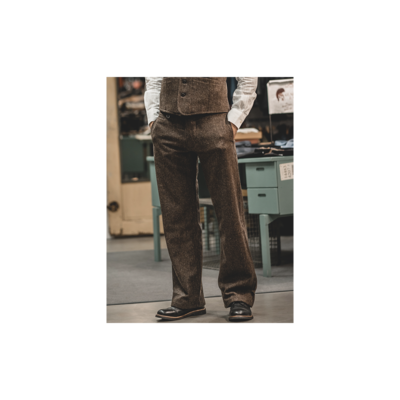 Engelse wollen broek bruin - 1923 Buccanoy Pant...