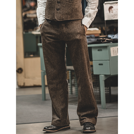 Pantalon Anglais laine marron - 1923 Buccanoy Pant Upland brown - Pike Brothers