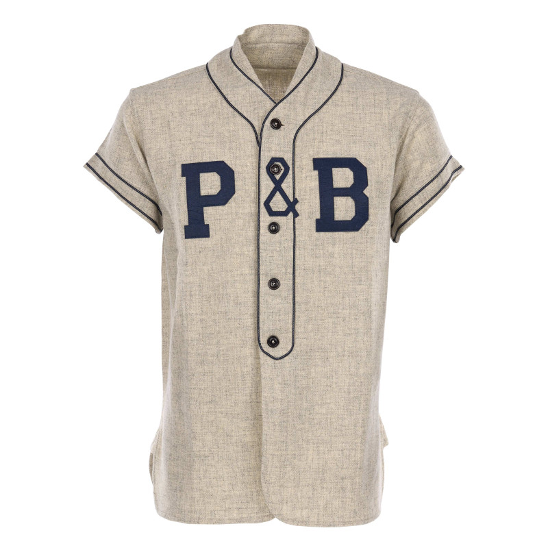 Kurzarmhemd 1938 Baseball Jersey Van Buren Grey...