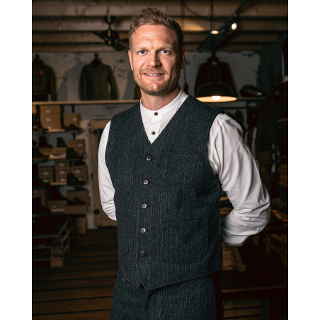 Weste 1937 Roamer Vest Glasgow Grey - Pike Brothers