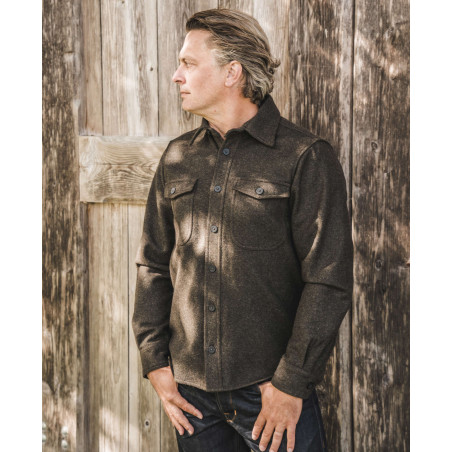 Chemise laine kaki 1943 CPO Shirt Olive Wool - Pike Brothers