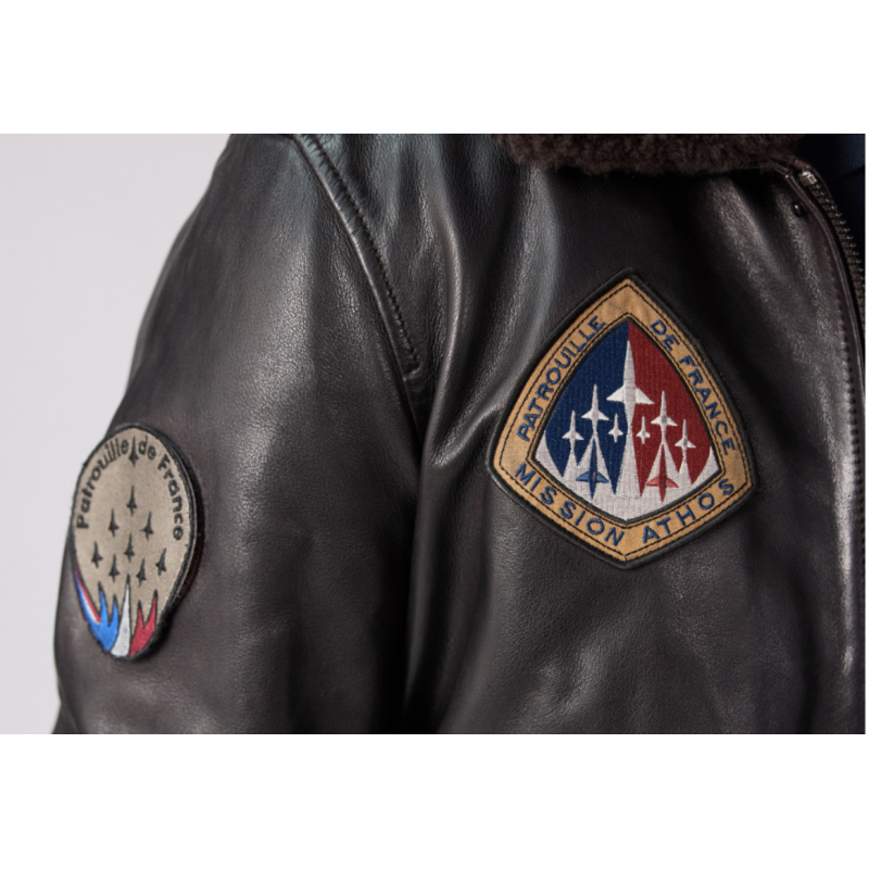 RAVEN ALPHA Brown Leather Jacket - Patrouille...