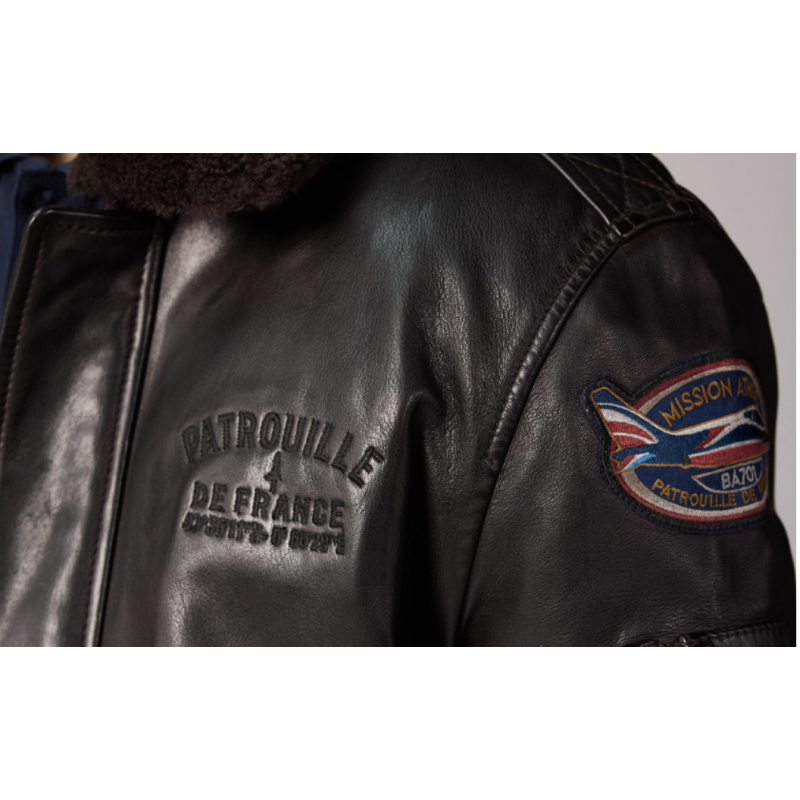 RAVEN ALPHA Bruin Leren Jack - Patrouille de...